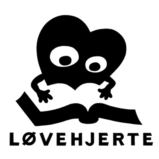 Løvehjerte festivals logo: Et hjerte, der læser en bog