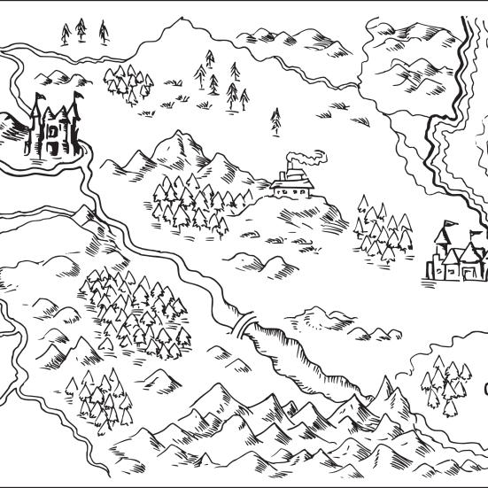 Tegnet fantasi-kort 