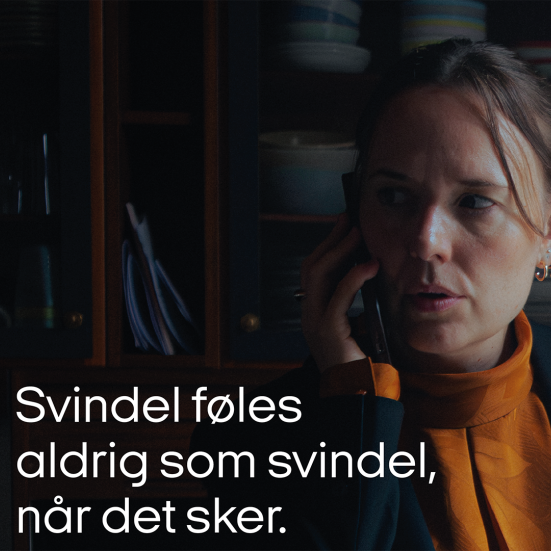 Plakat for kampagnen Svindel føles aldrig som svindel, når det sker