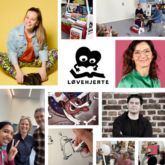 Collage af fotos af kunstnere på årets Løvehjerte Festival.