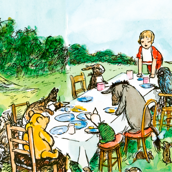 Illustration fra bog om Peter Plys