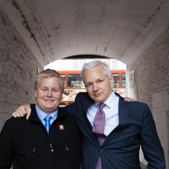Siggi og Julian Asange