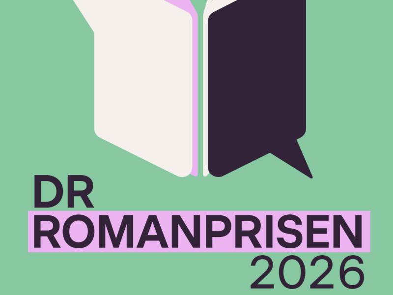 Billedet viser en åben bog i forbindelse med DR Romanprisen 2026