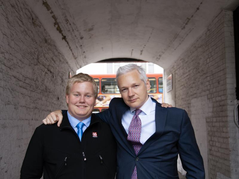 Siggi og Julian Asange