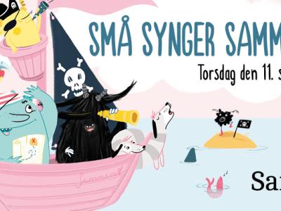 Grafik med piratskib for små synger sammen dag 11. september 2025