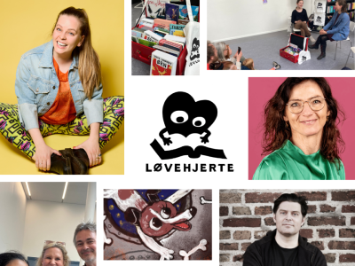 Collage af fotos af kunstnere på årets Løvehjerte Festival.