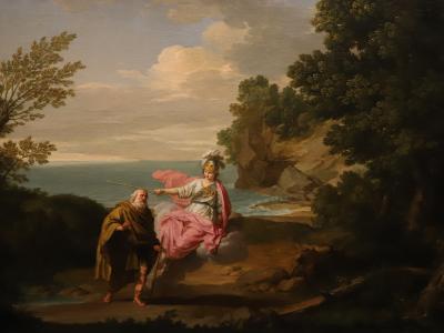 Odysseus transformeres til en gammel mand af gudinden Athena