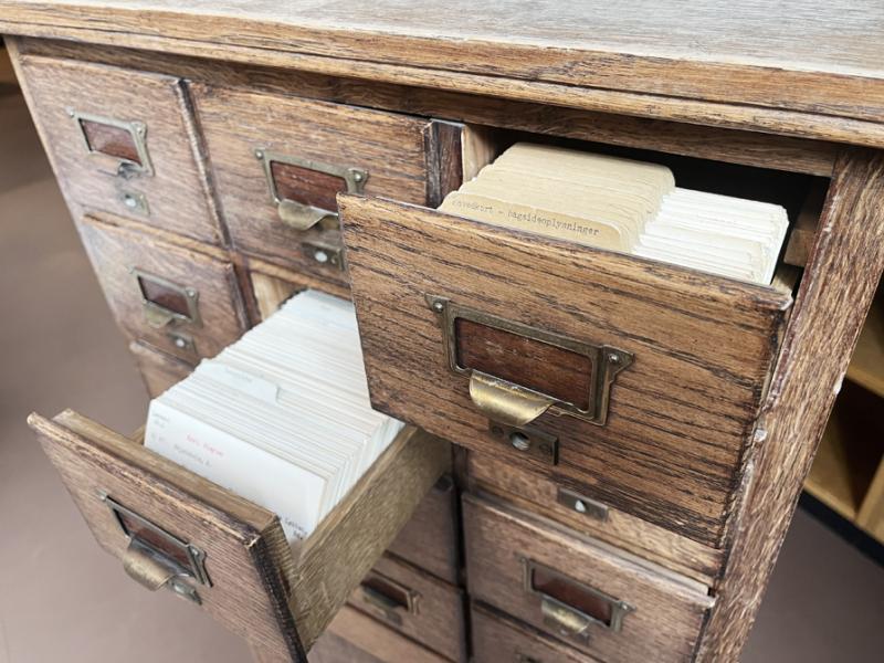 Billeder viser et kartotek