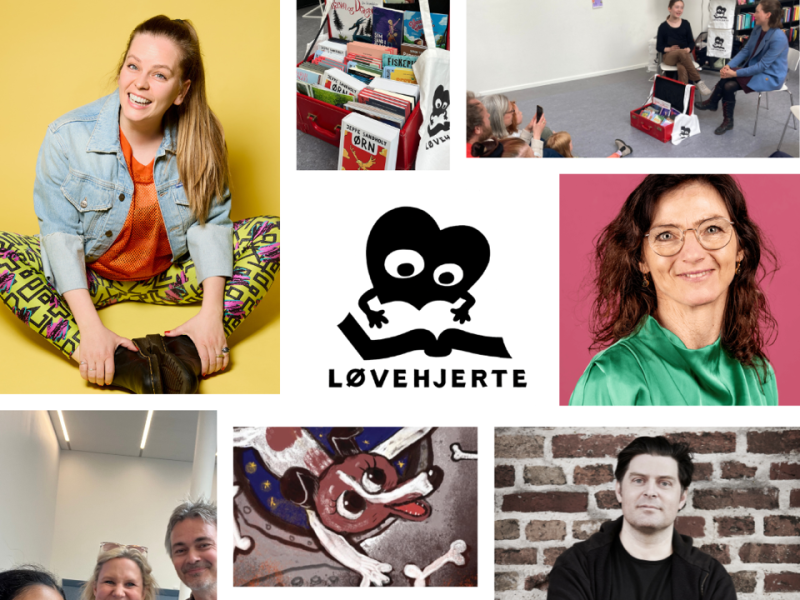 Collage af fotos af kunstnere på årets Løvehjerte Festival.