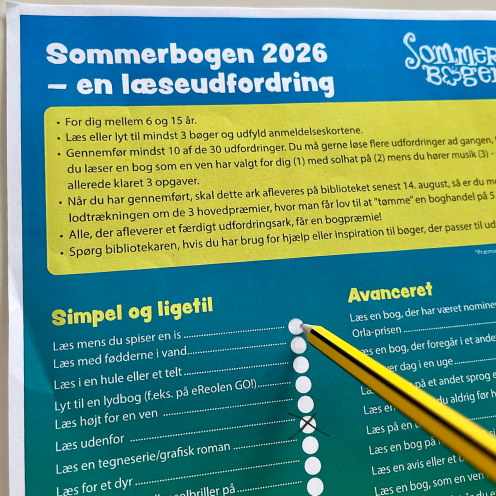 Udfordringsark til Sommerbogen 2026