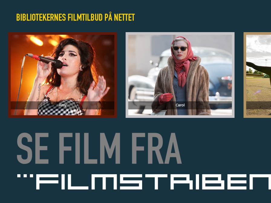 Artwork til Filmstriben med navn og tre billeder fra forskellige film