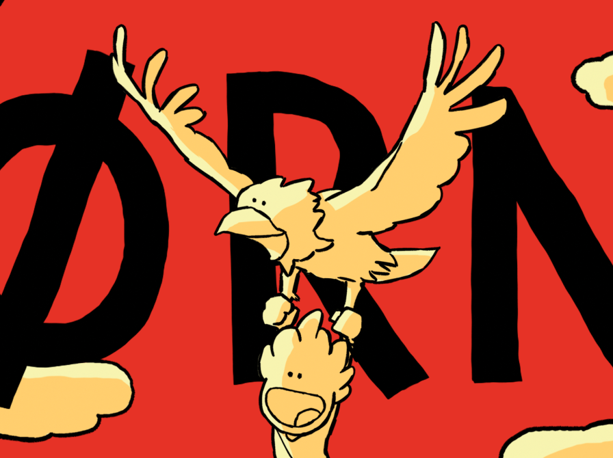 Udklip af forside fra den grafiske roman Ørn