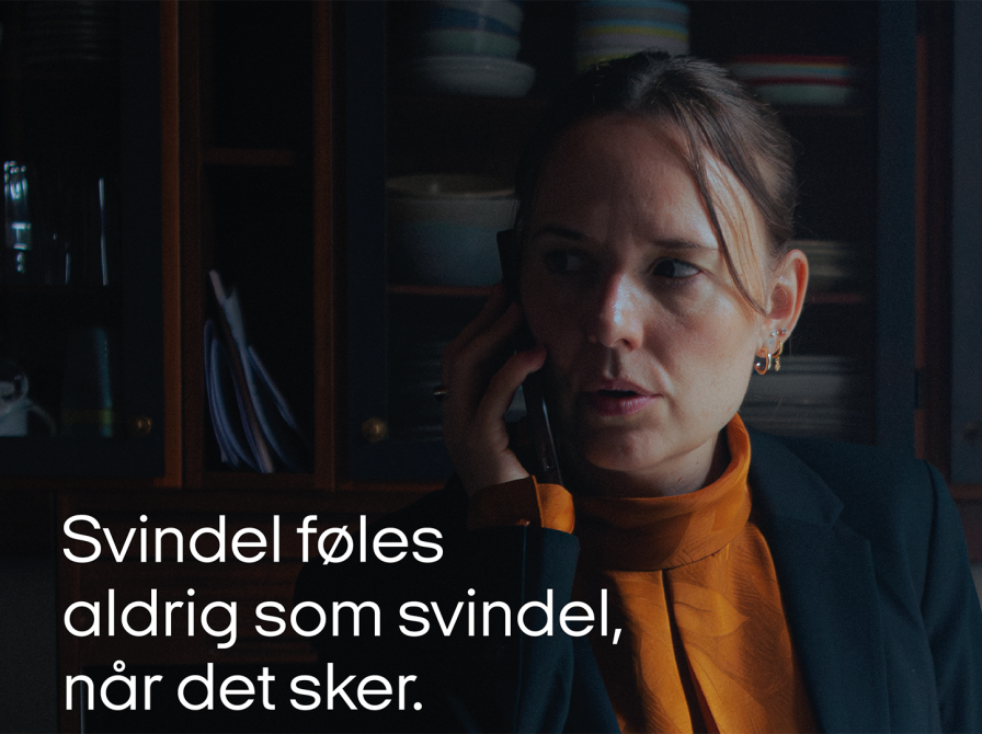 Plakat for kampagnen Svindel føles aldrig som svindel, når det sker