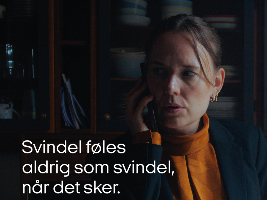 Plakat for kampagnen Svindel føles aldrig som svindel, når det sker