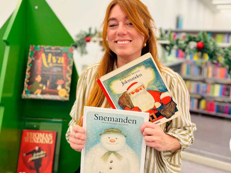 Bibliotekar med julebøger