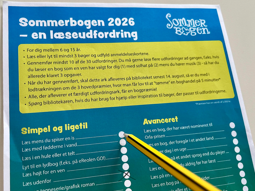 Udfordringsark til Sommerbogen 2026